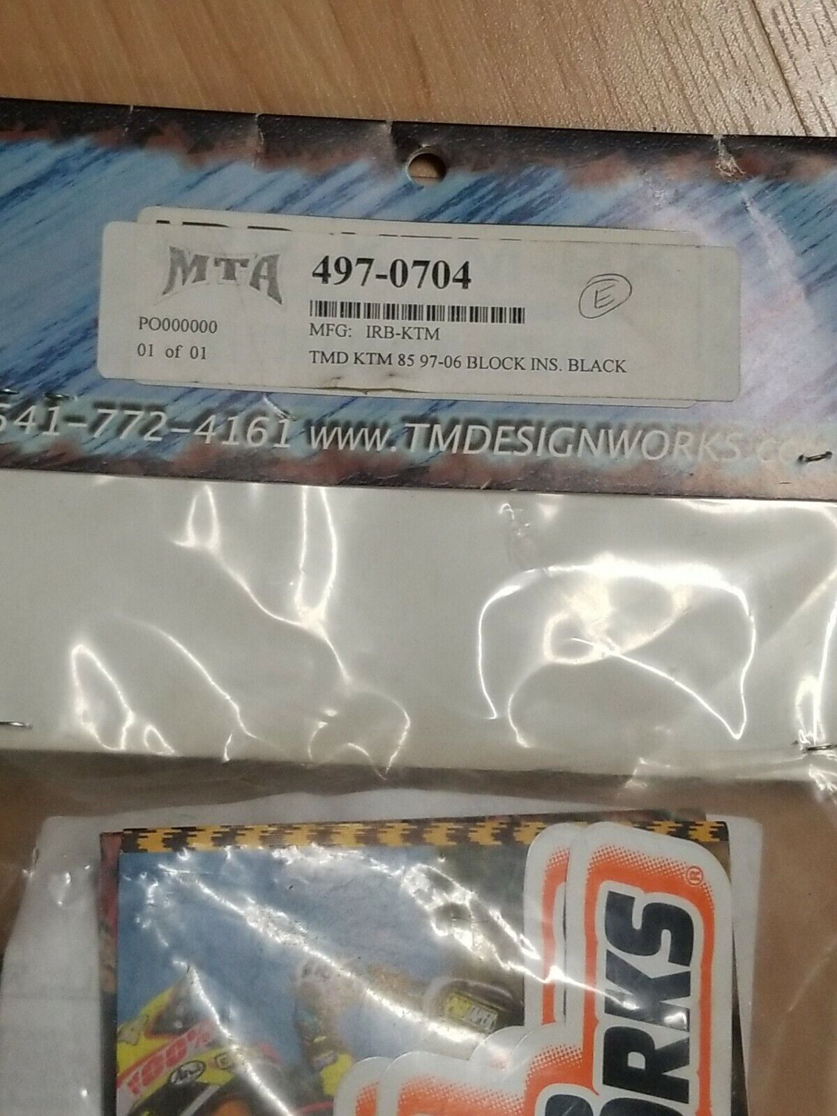 TM Designworks IRB-KTM-BK KTM 85 Replacement Rub Block Black