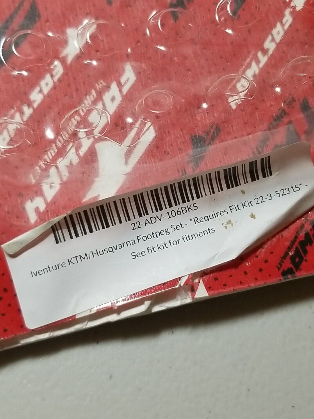 Fastway Adventure Motorcycle Black Foot Pegs 22-ADV-106 KTM HUSQVARNA 250 450SXF