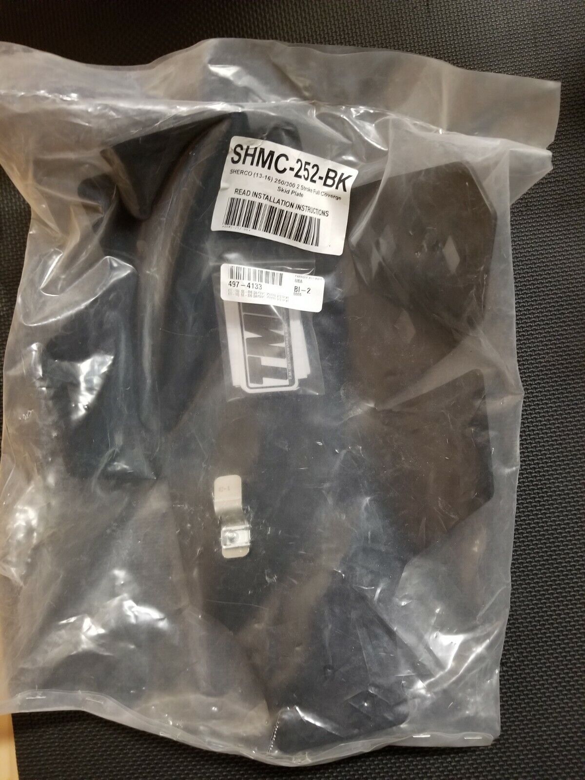 TM Designworks Skid Plate SHMC-252-BK BLACK SHERCO (14-16) SE 250, 300 & 250R