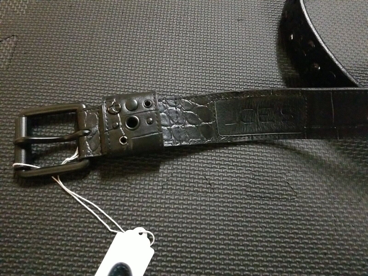 Joe's Jeans Genuine Leather Black Crock Belt JJ1015 Unisex Studded