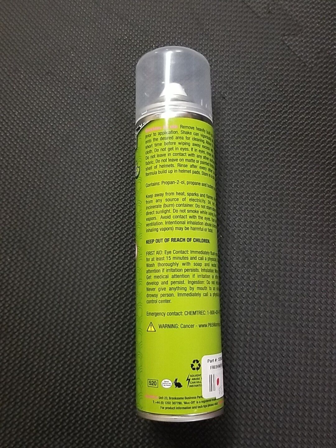 Muc-Off Foam Fresh 13.5 fl oz Helmet Freshener Foam Citric Burst P/N 37040293