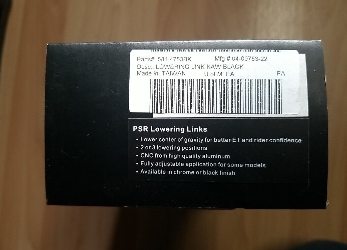 Powerstands Racing PSR Lowering Link Black 04-00753-22 Kawasaki ZX6R 581-4753BK