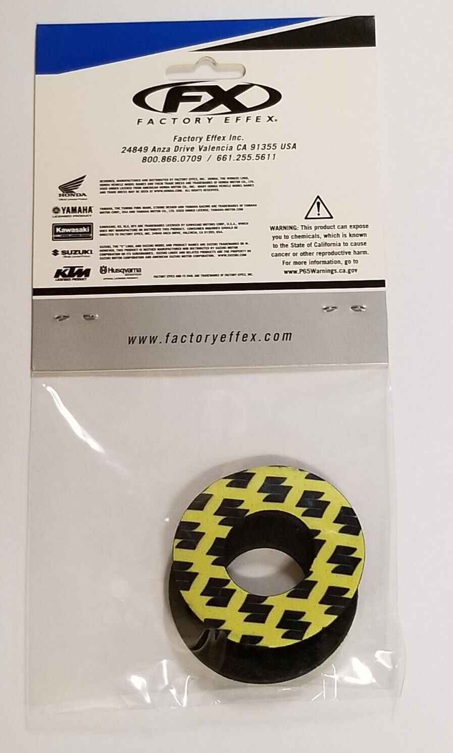 Factory Effex 08-67400 Moto Grip Donuts Suzuki Yellow Black