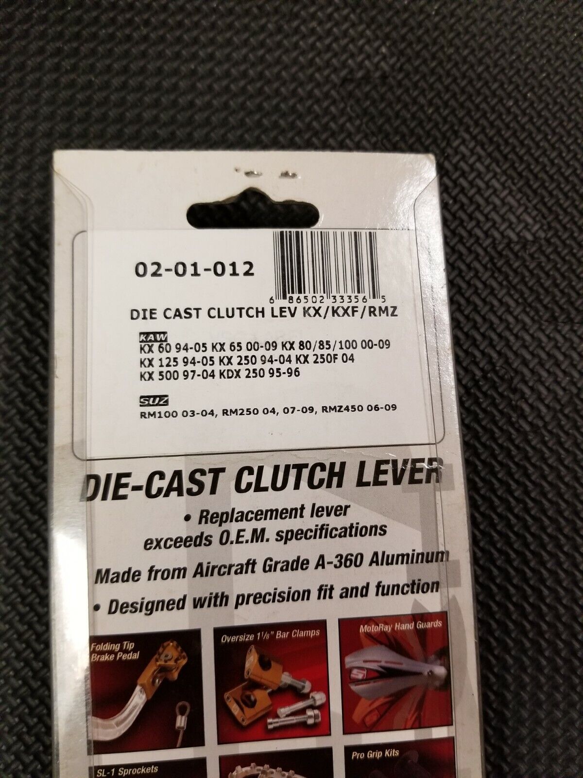 SUNLINE DIE-CAST CLUTCH LEVER 02-01-012 KX60 KX 80 KX125 KDX250 RM100 RMZ450 NOS
