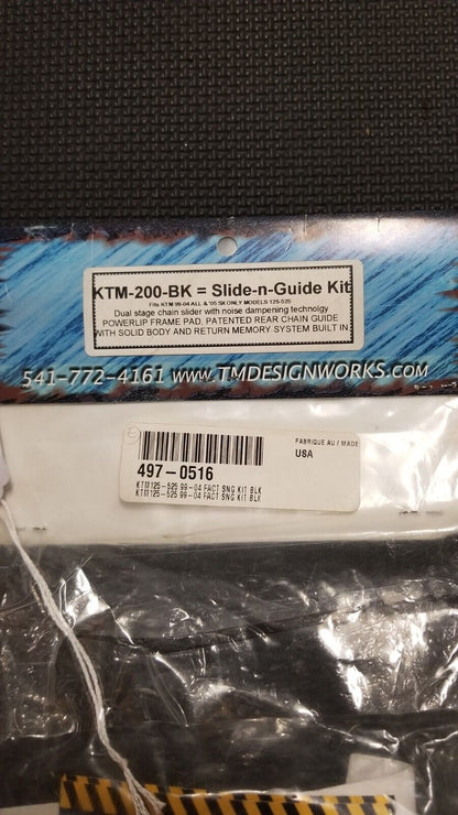 T.M. Designworks Chain Slide-n-Guide Kit Black KTM-200-BK KTM  125 250 380 525