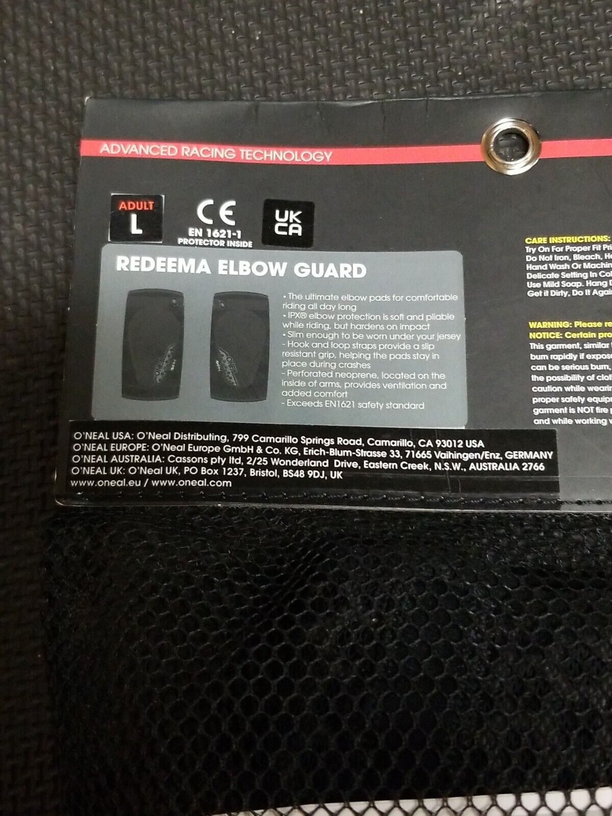 O'Neal REDEEMA Elbow Guards Black Large 0251-734 (R2)