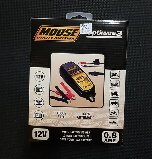 Moose Utility Racing Optimate 3 Universal Motorcycle ATV Battery Tender Charger