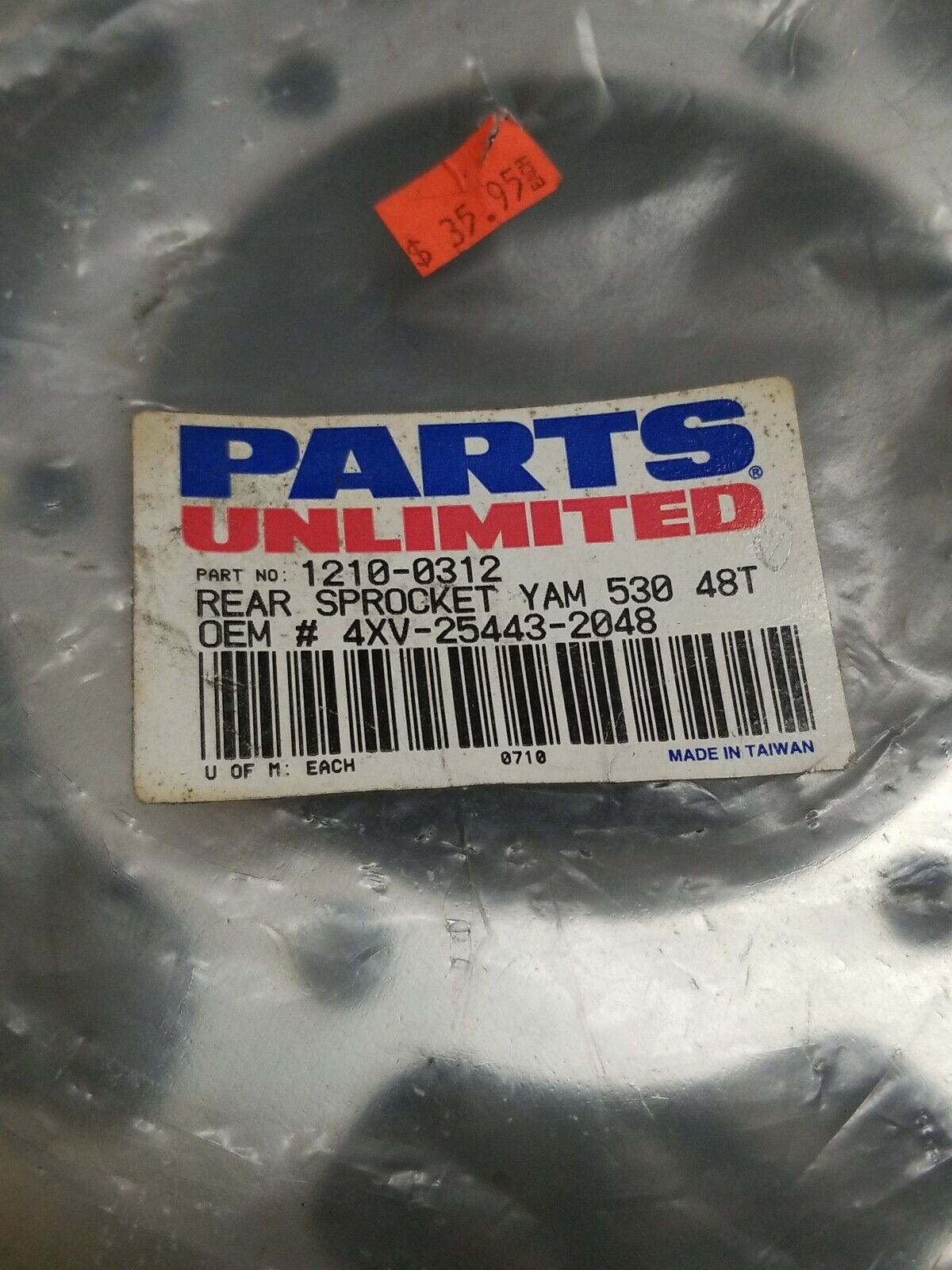 Parts Unlimited Rear Sprocket 1210-0312 Yamaha YZF FZS 48T