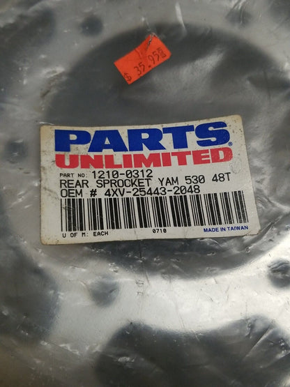 Parts Unlimited Rear Sprocket 1210-0312 Yamaha YZF FZS 48T