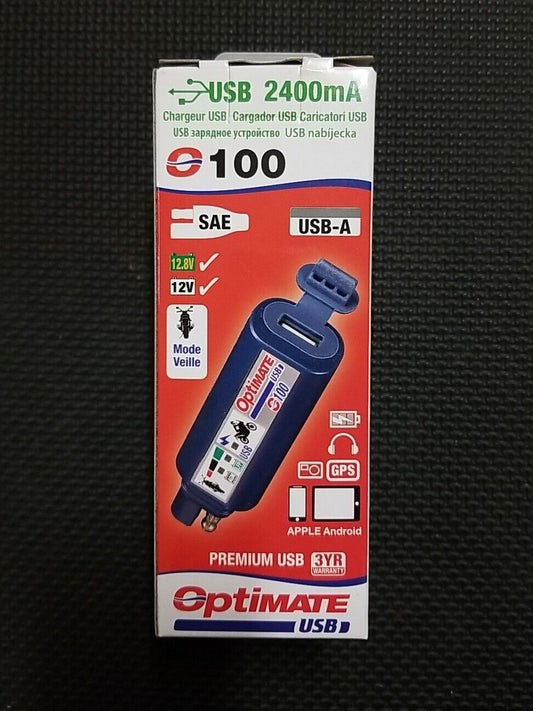 Tecmate OptiMate USB Charger 2400ma P/N O-100V3 NOS