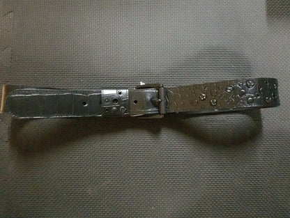 Joe's Jeans Genuine Leather Black Crock Belt JJ1015 Unisex Studded