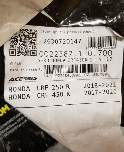 Acerbis 2630720147 Fuel Tank 2.7 Gallon Natural Honda CRF 250 450 R